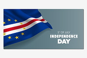 Cape Verde independence day vector