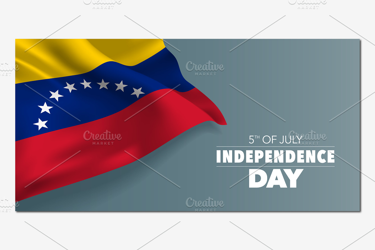 Venezuela independence day vector in Illustrations - product preview 8