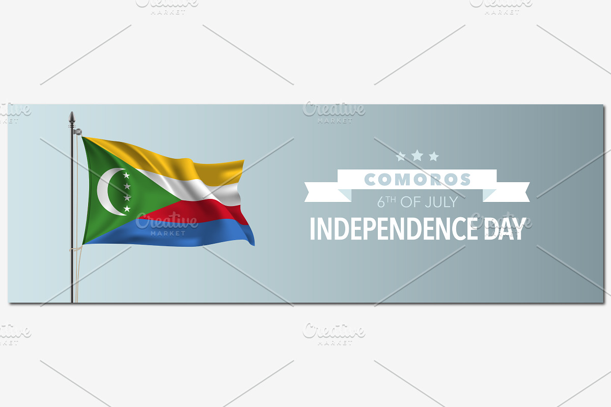 Comoros independence day vector in Illustrations - product preview 8