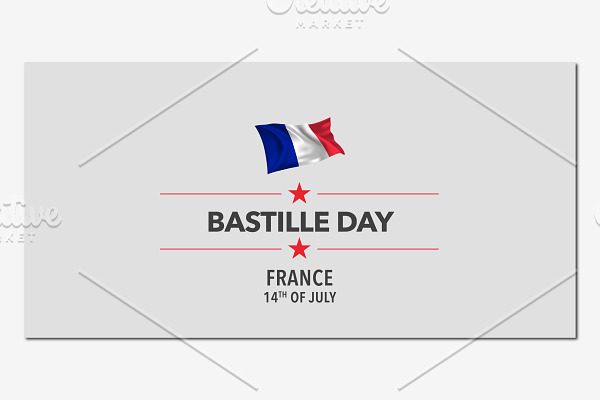 France happy Bastille day vector