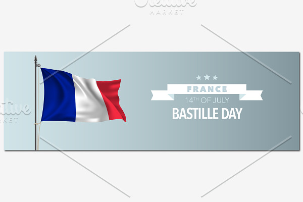 France happy Bastille day vector