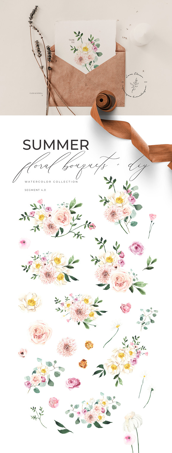SUMMER AESTHETICS clipart + tropical in Illustrations - product preview 3