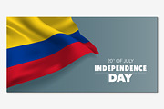 Colombia independence day vector