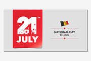 Belgium happy national day vector