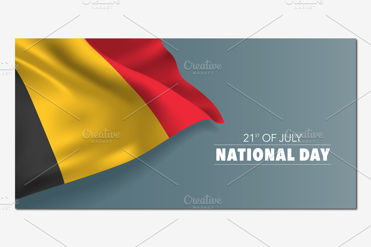 Belgium happy national day vector in Illustrations - product preview 8