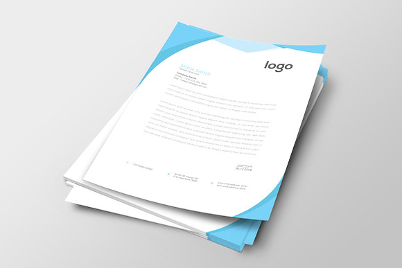 Clean Letterhead Template Design in Stationery Templates - product preview 1
