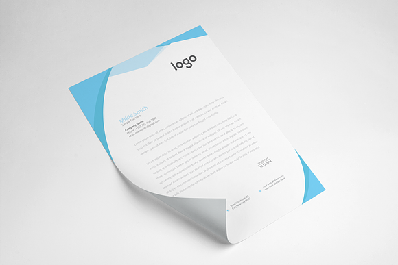 Clean Letterhead Template Design in Stationery Templates - product preview 4