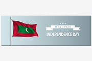 Maldives independence day vector