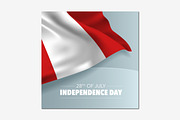 Peru happy independence day vector