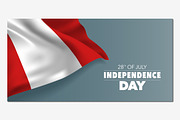Peru happy independence day vector