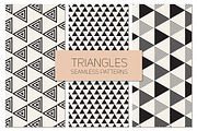 Triangles. Seamless Patterns Set 9
