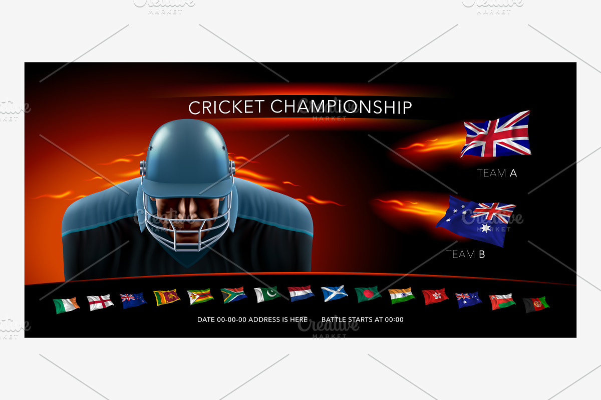 Vector illustration for cricket in Illustrations - product preview 8