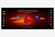 Cricket game vector background