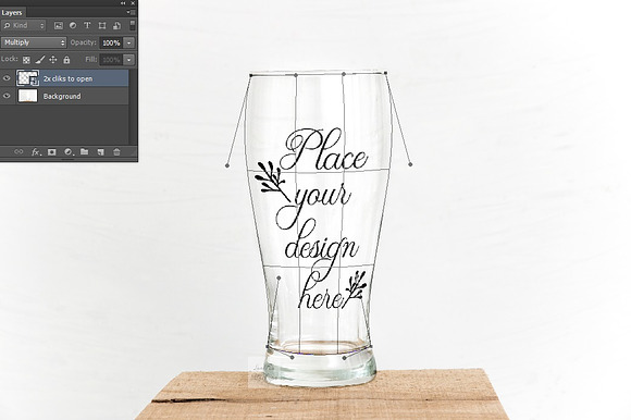 Beer glass mock up psd smart mockup in Product Mockups - product preview 1