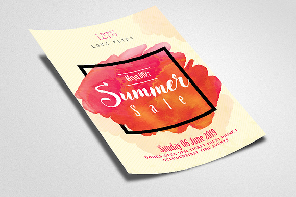 Summer Sale Flyer Template in Flyer Templates - product preview 1