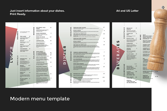 Modern Restaurant Menu in Brochure Templates - product preview 1