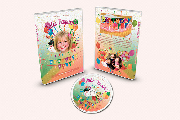 Kids Birthday Party DVD Covers Vol01 in Stationery Templates - product preview 1