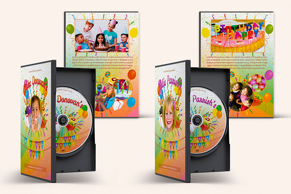 Kids Birthday Party DVD Covers Vol01 in Stationery Templates - product preview 3