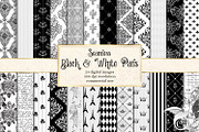 Black and White Paris Digital Paper