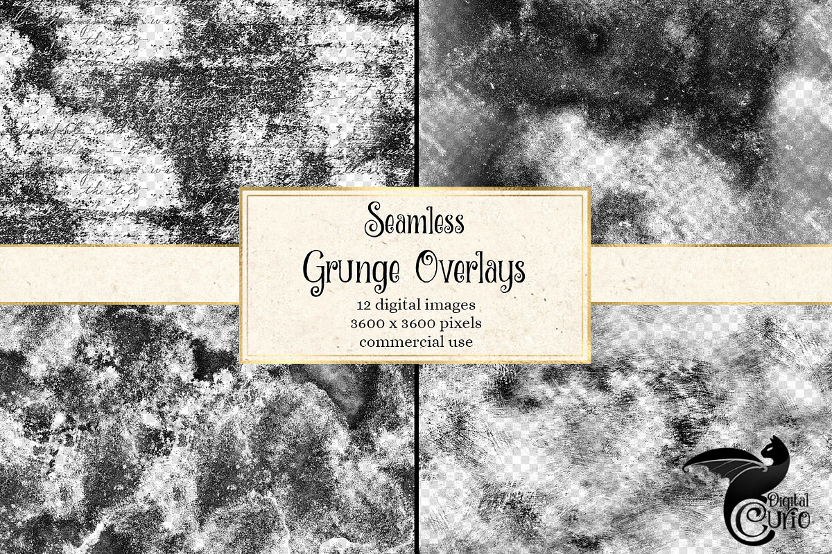 Seamless Grunge Overlays in Textures - product preview 8