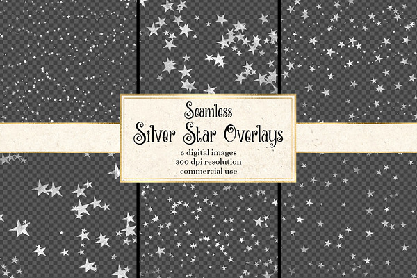 Seamless Silver Star Overlays