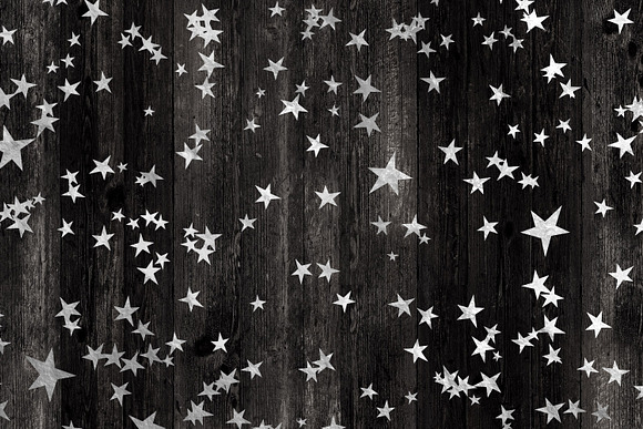 Seamless Silver Star Overlays in Patterns - product preview 2