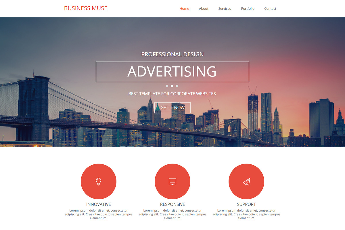 Business Muse Template in Landing Page Templates - product preview 8