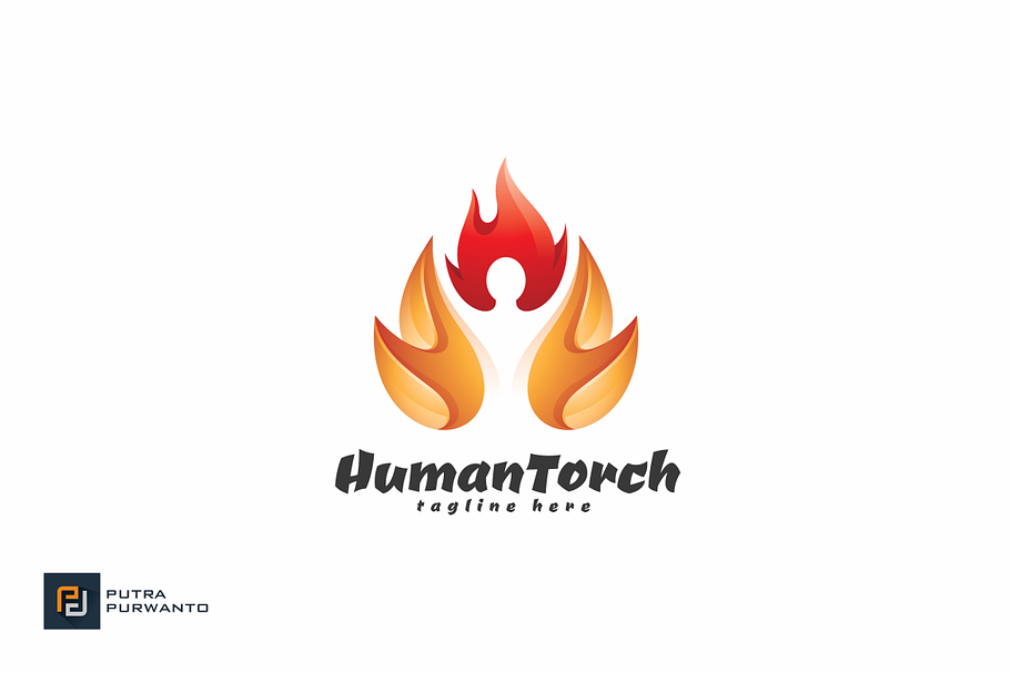 Human Torch - Logo Template in Logo Templates - product preview 8
