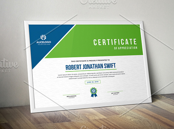 Certificate Template in Stationery Templates - product preview 2