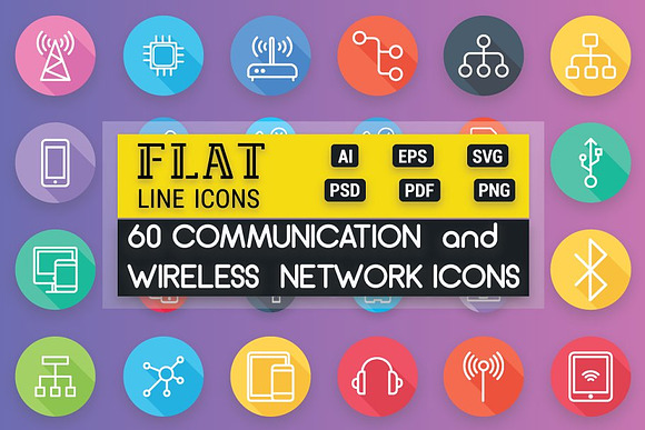 Communication and Network Flat Icons in Icons - product preview 2
