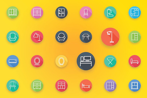 Home Appliances and Furniture Icons in Icons - product preview 5