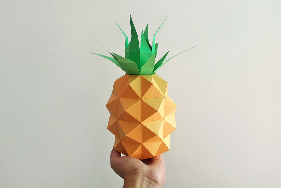 DIY Pineapple model - 3d papercraft in Templates - product preview 8