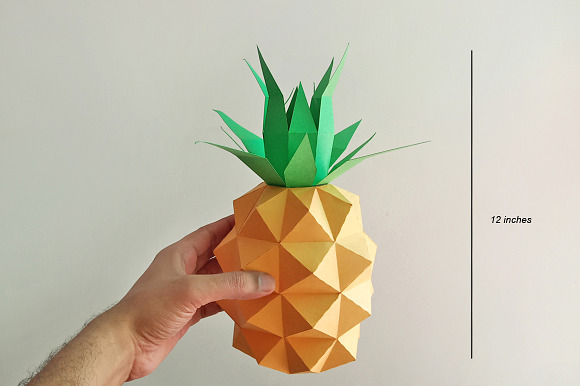 DIY Pineapple model - 3d papercraft in Templates - product preview 1