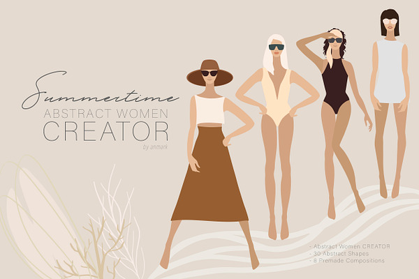 Summertime. Abstract women CREATOR