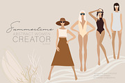 Summertime. Abstract women CREATOR