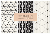 Triangles. Seamless Patterns Set 10