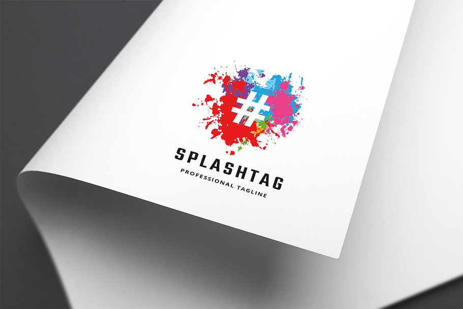 Splash Tag Logo (With Card-Letter) in Logo Templates - product preview 8