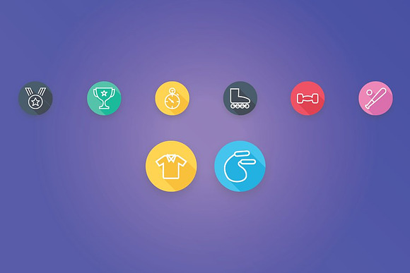 Sports, Games & Fitness Flat Icons in Icons - product preview 6