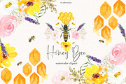 Honey Bee watercolor images