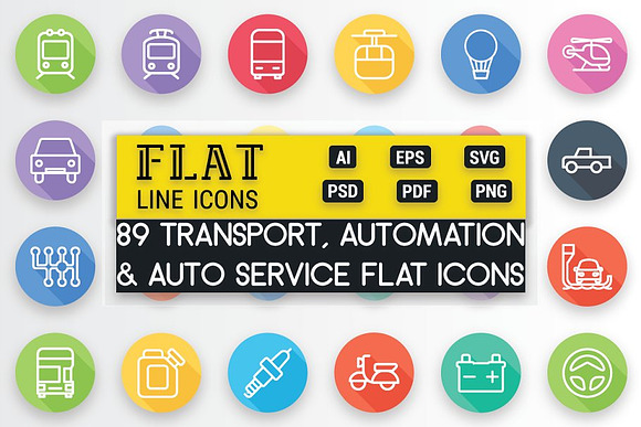 Transport Vehicle Auto Service Icons in Icons - product preview 2