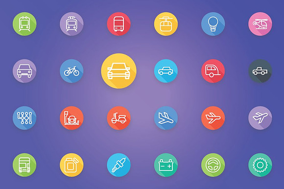 Transport Vehicle Auto Service Icons in Icons - product preview 3