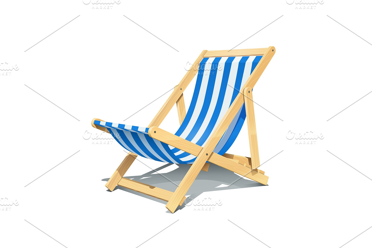 Beach chaise longue for summer rest. in Illustrations - product preview 8
