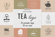 Tea logo set