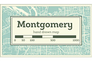 Montgomery Alabama USA City Map