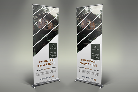 Real Estate - Roll Up Banners in Presentation Templates - product preview 2