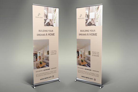Real Estate - Roll Up Banners in Presentation Templates - product preview 4