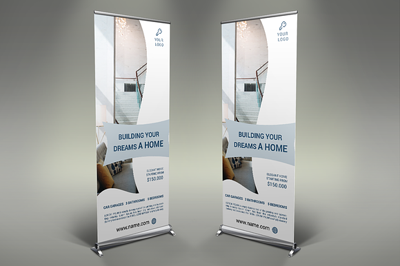 Real Estate - Roll Up Banners in Presentation Templates - product preview 5