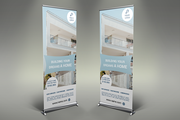 Real Estate - Roll Up Banners in Presentation Templates - product preview 6