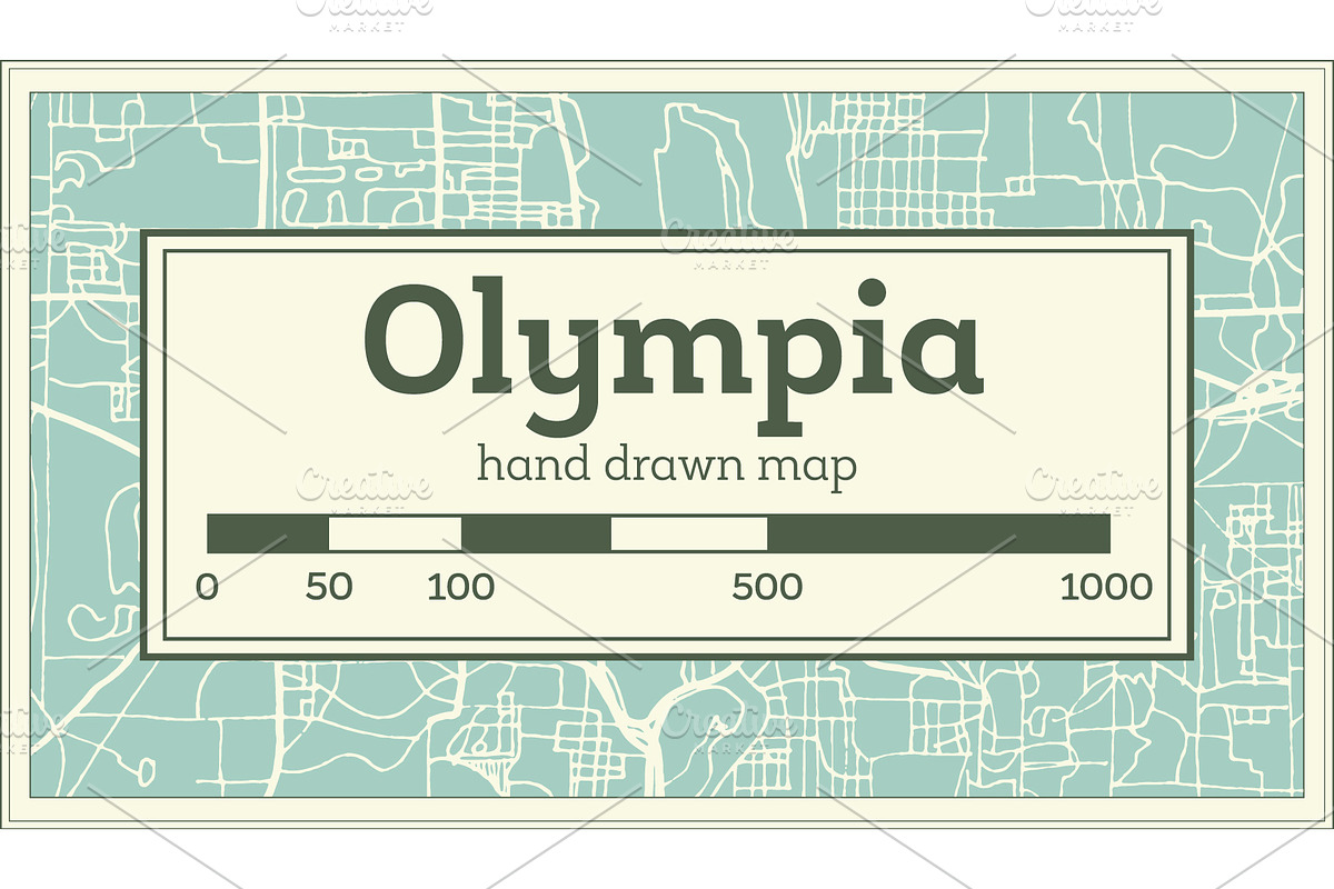 Olympia Washington USA City Map in Illustrations - product preview 8