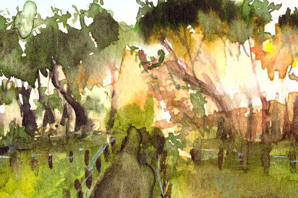 In the country - Watercolor Print in Illustrations - product preview 1